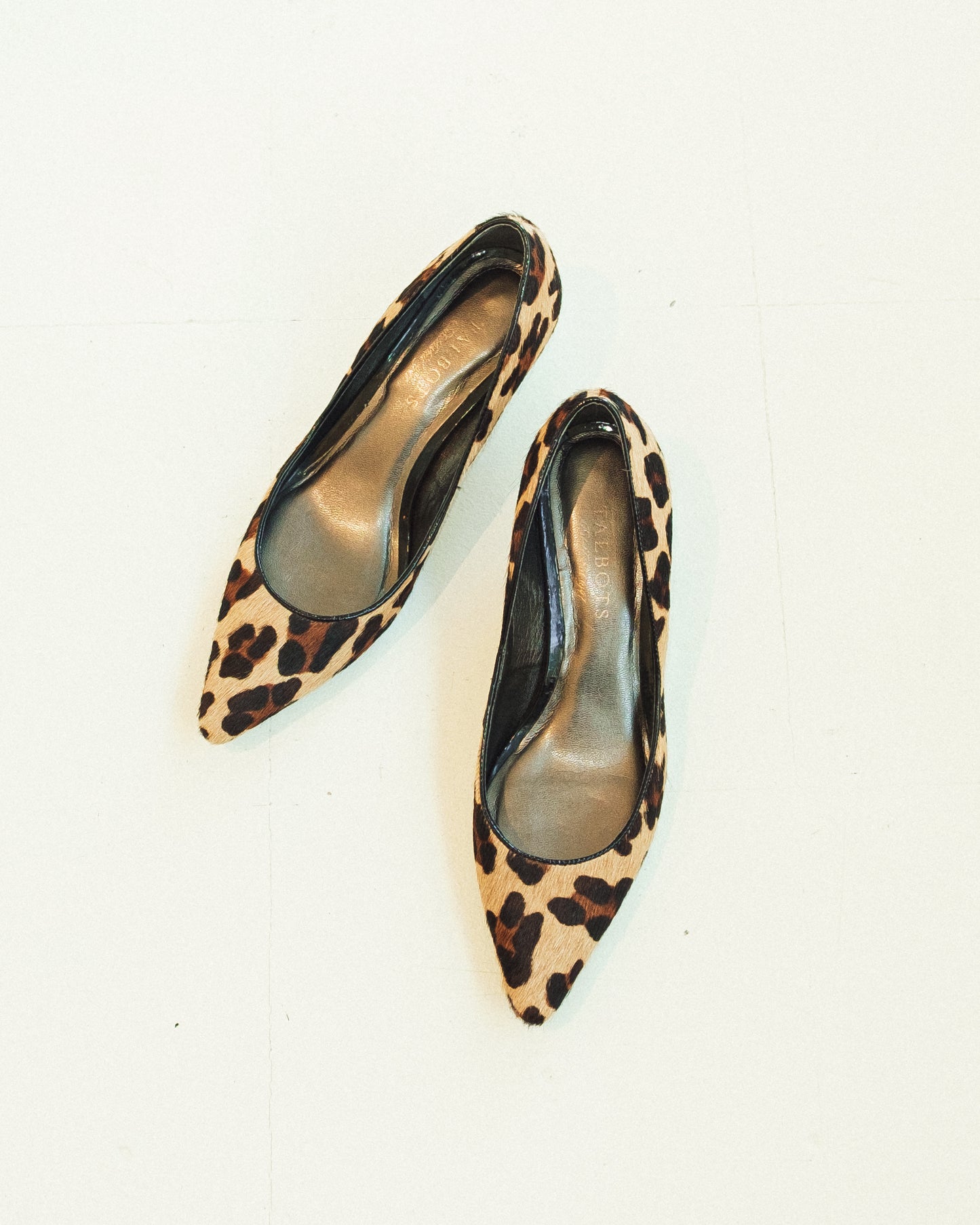 Leopard Pony Hair Kitten Heels 6.5