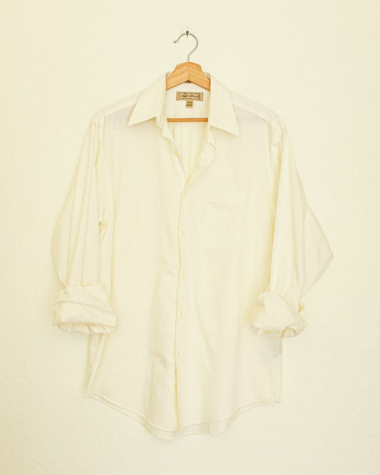 Boyfriend Button Up - Herringbone Twill