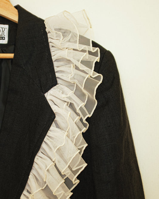 Tulle Ruffle Blazer