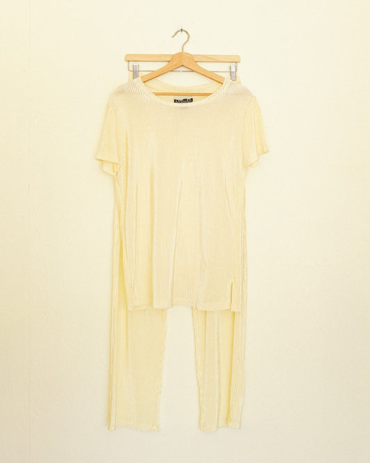 Butter Micro Pleat Set