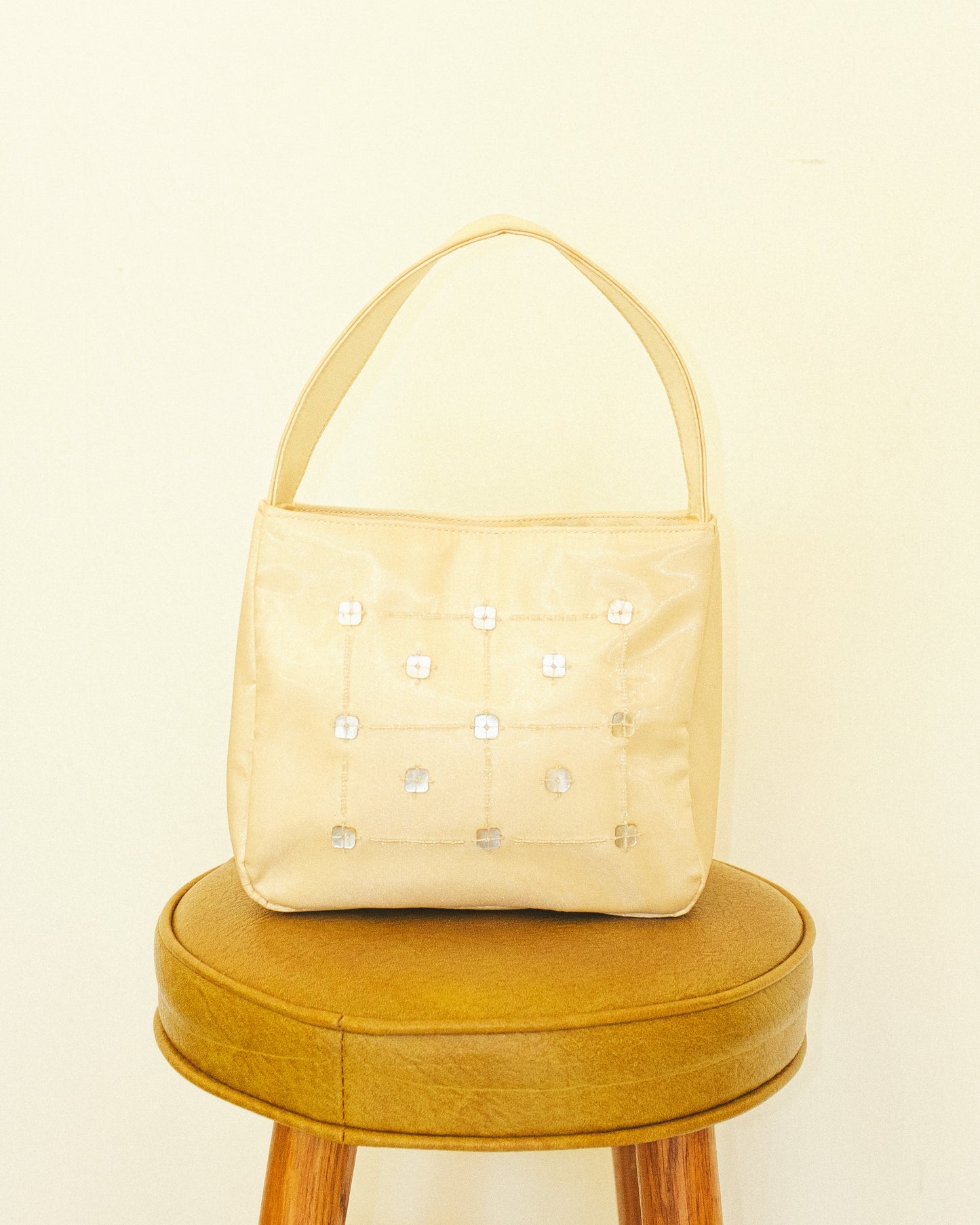 Butter Sequin Box Bag