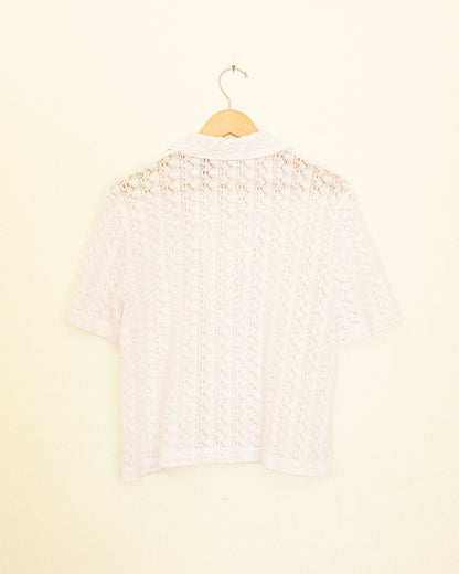 White Crochet Top