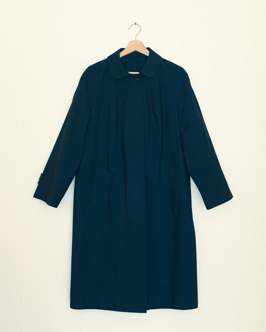 Navy Round Trench Coat