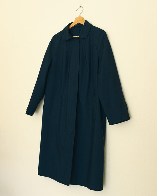 Navy Round Trench Coat