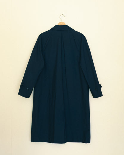 Navy Round Trench Coat