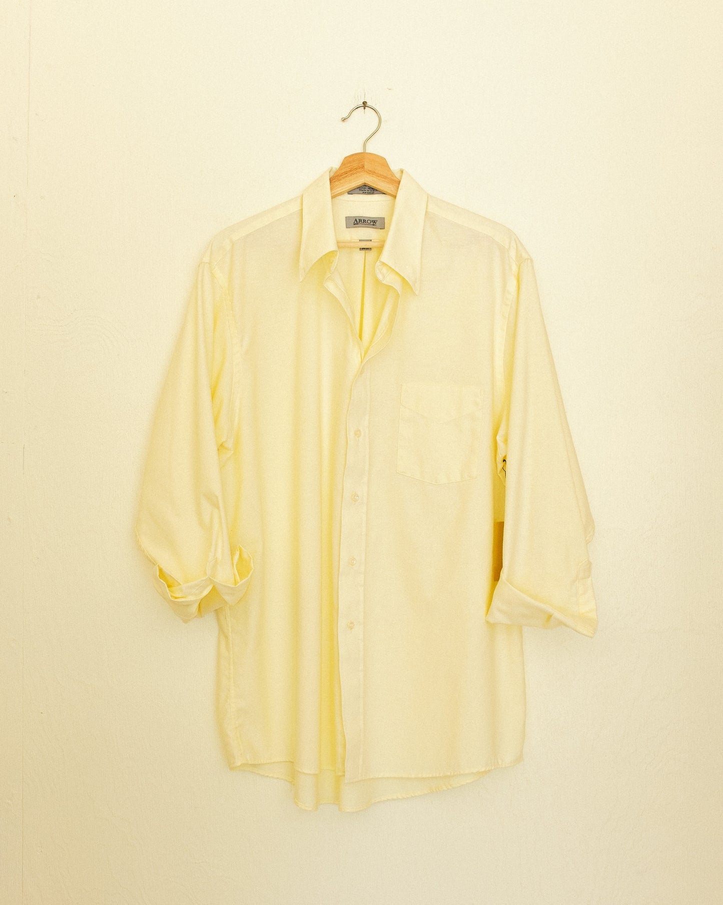 Boyfriend Button Up - Iced Lemon