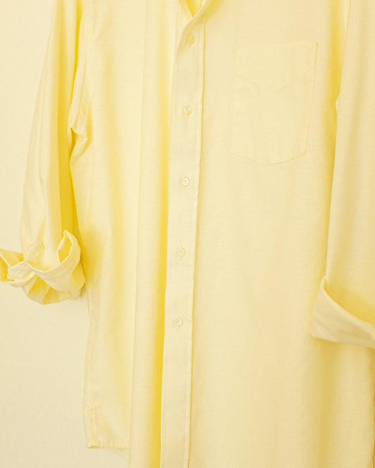 Boyfriend Button Up - Iced Lemon