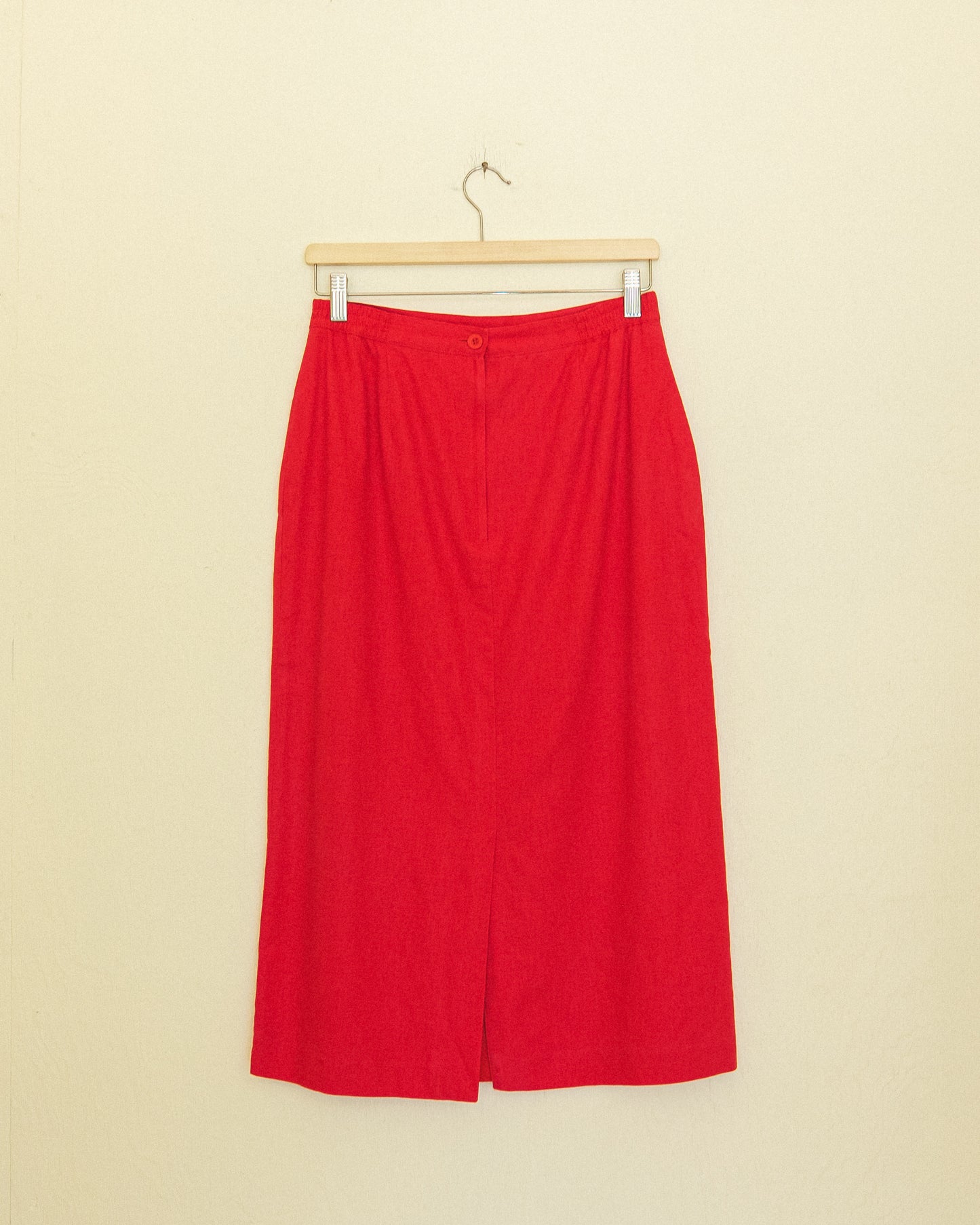 Cherry Linen Skirt