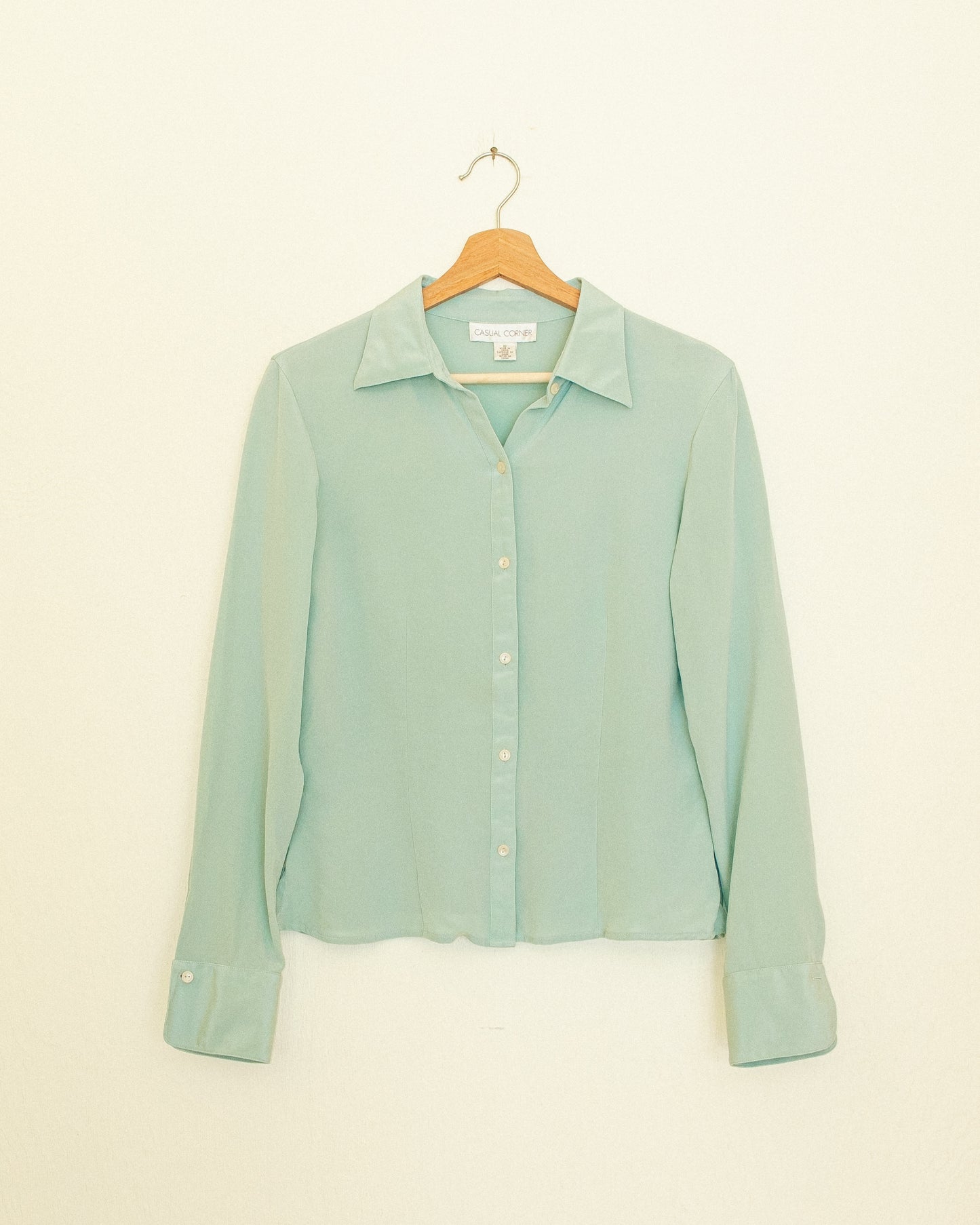 Mint Silk Blouse
