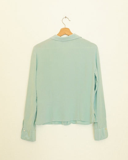 Mint Silk Blouse