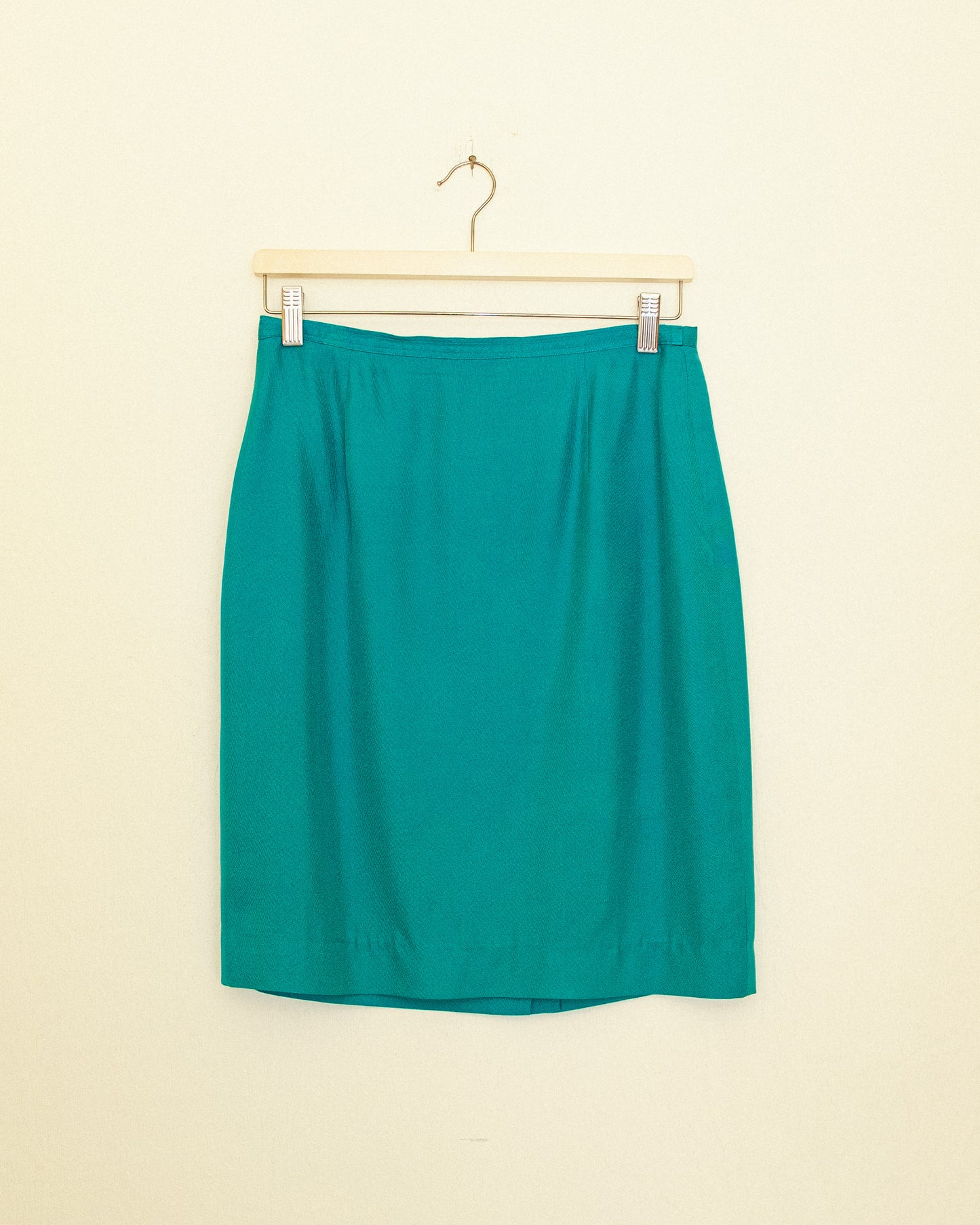 Teal Silk Skirt