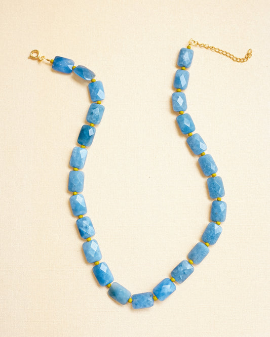 Denim Quartz Necklace