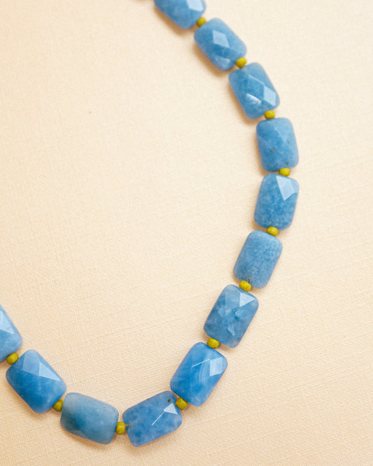 Denim Quartz Necklace