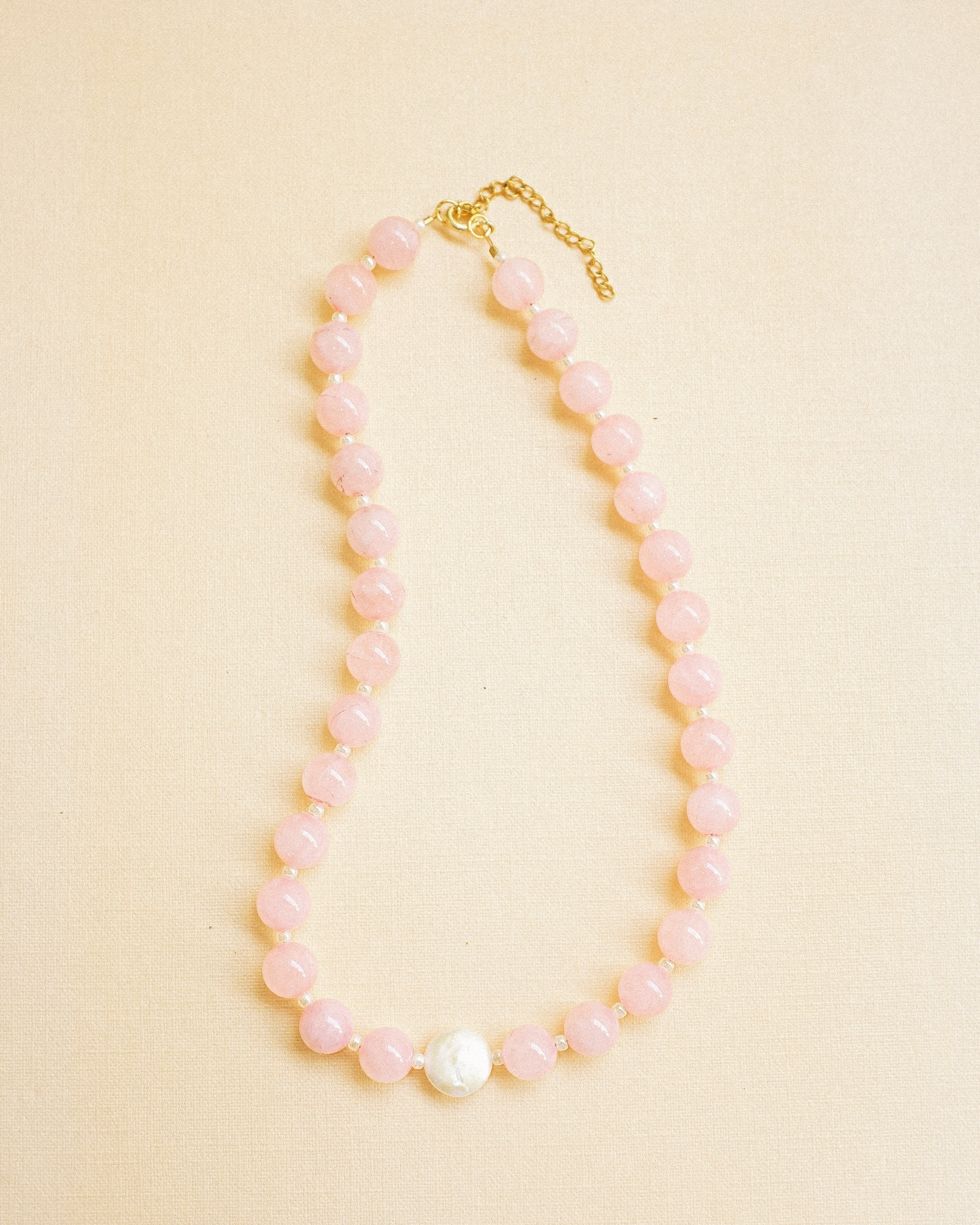 Rose Quartz + Pearl Necklace – Retrolocal