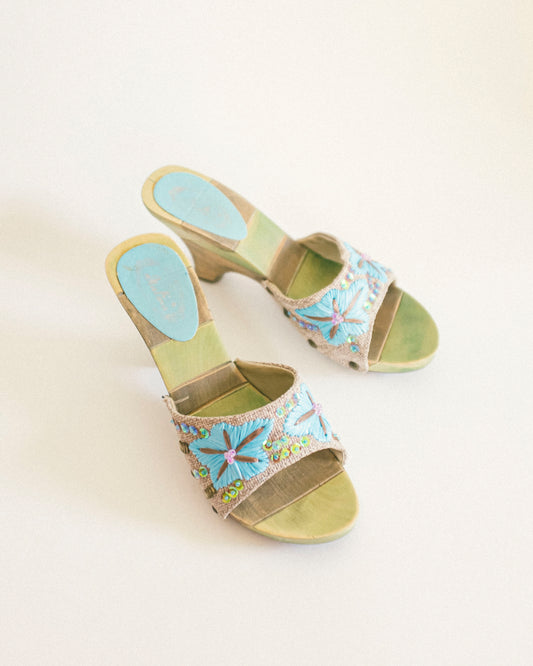 Seashell Wedge Heels 7