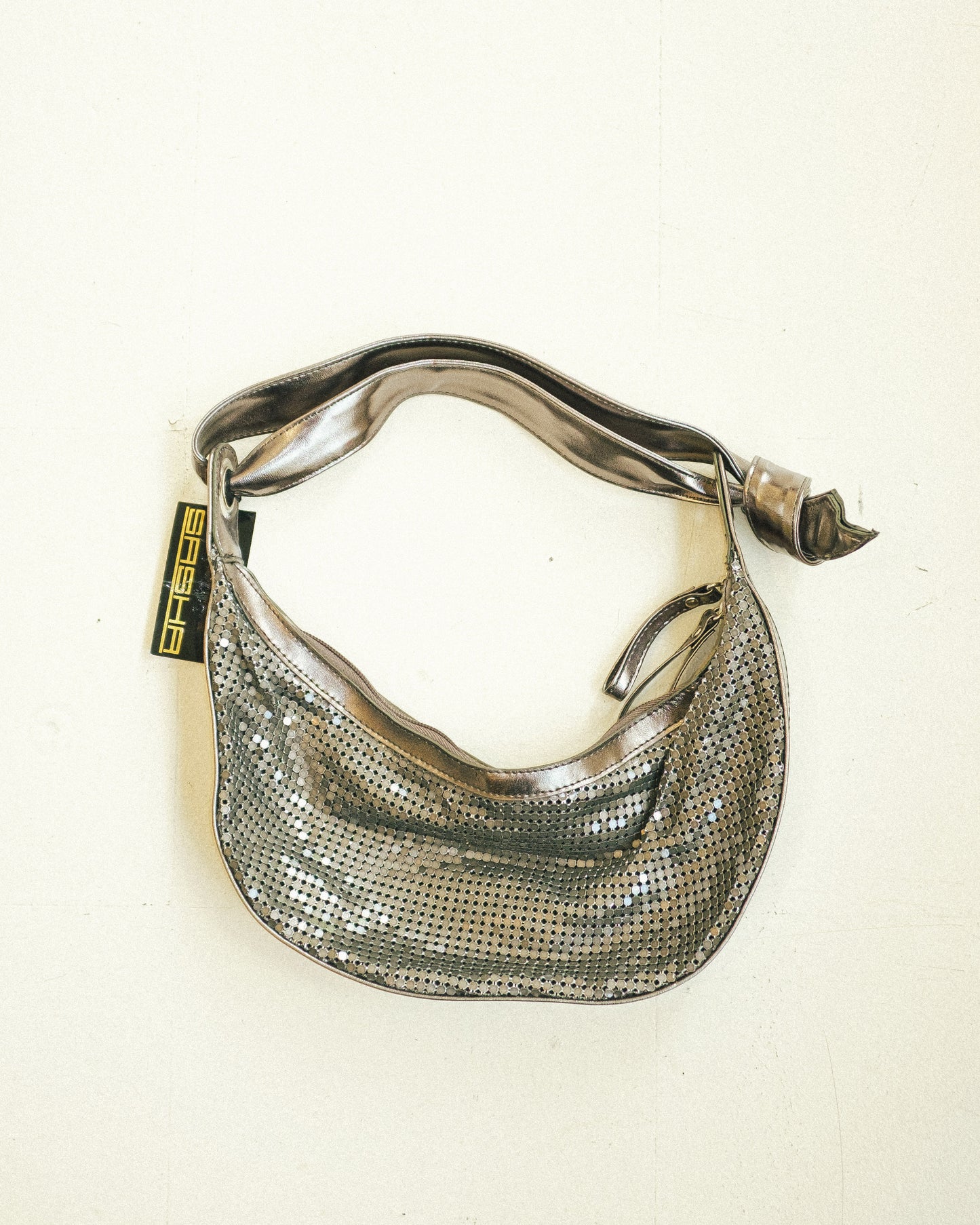 Silver Mesh Baguette Bag