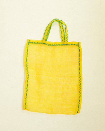 Yellow Mesh Tote