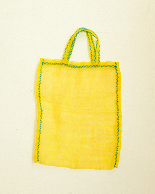Yellow Mesh Tote