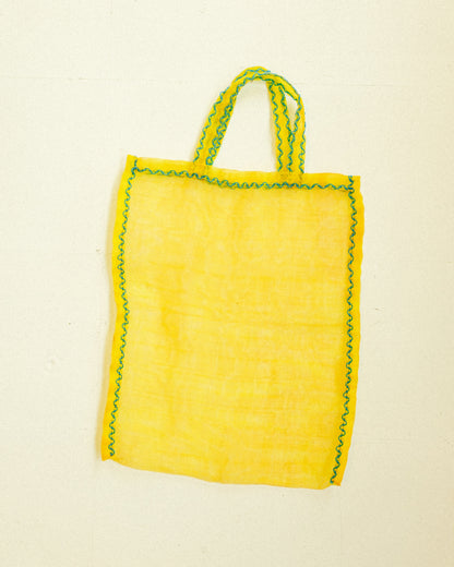 Yellow Mesh Tote