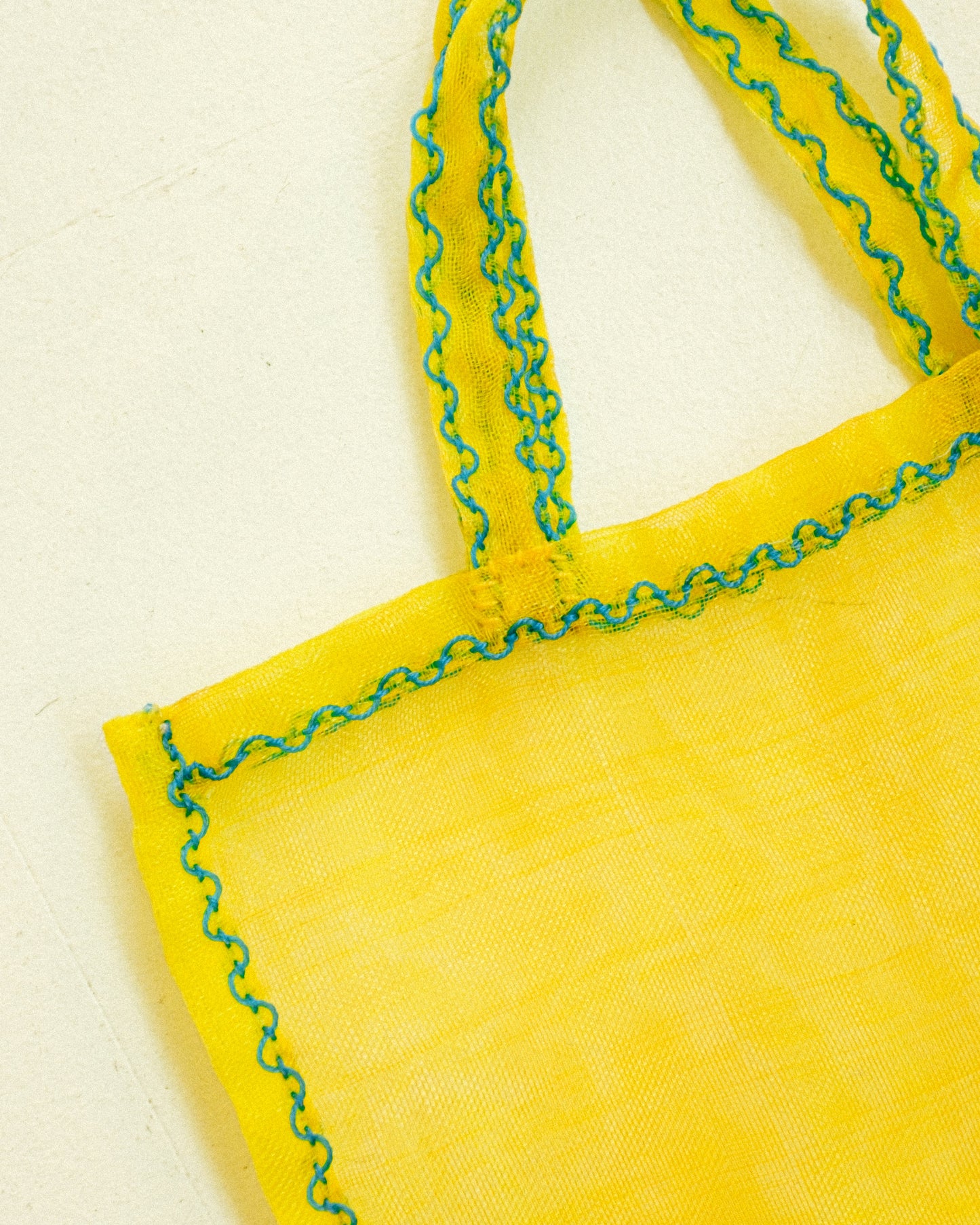 Yellow Mesh Tote