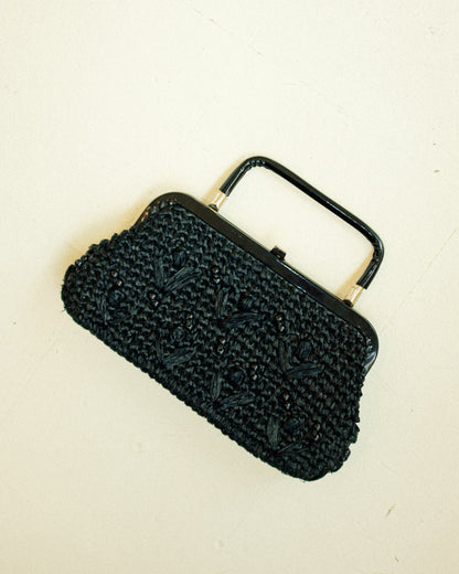 Woven Raffia Clutch