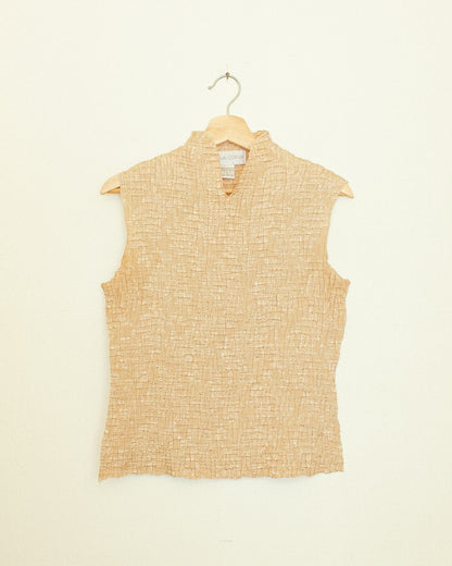 Metallic Crinkle Top