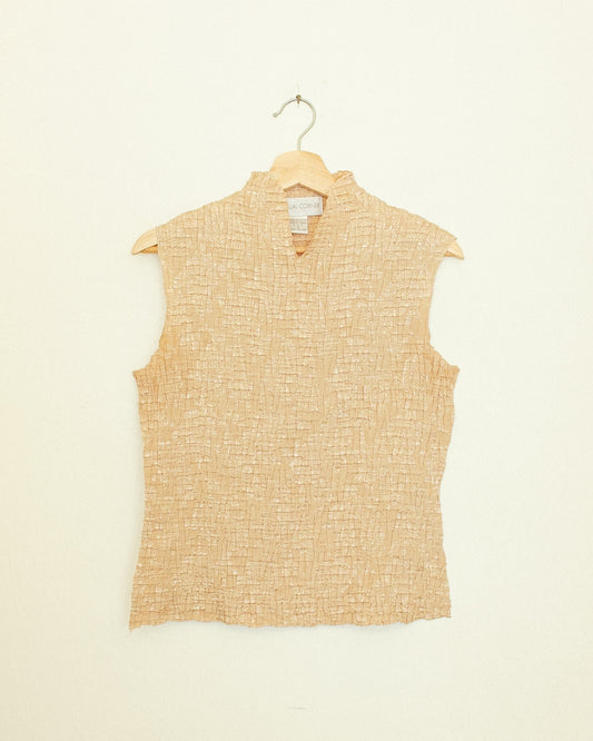 Metallic Crinkle Top