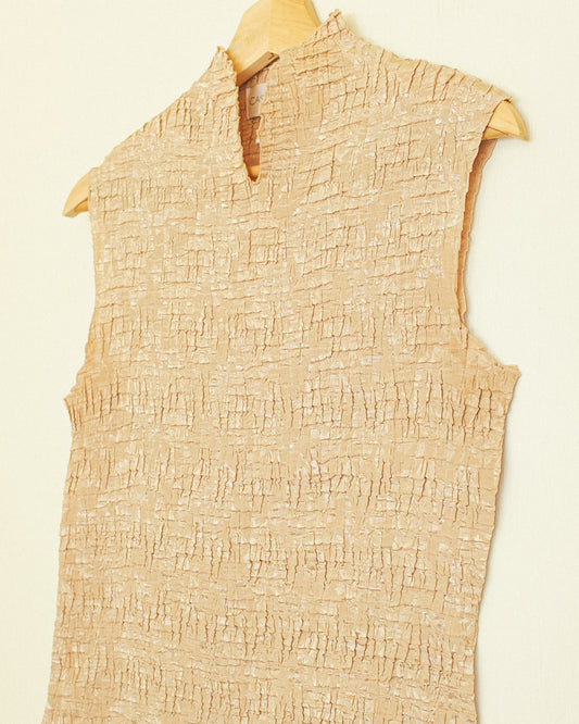Metallic Crinkle Top
