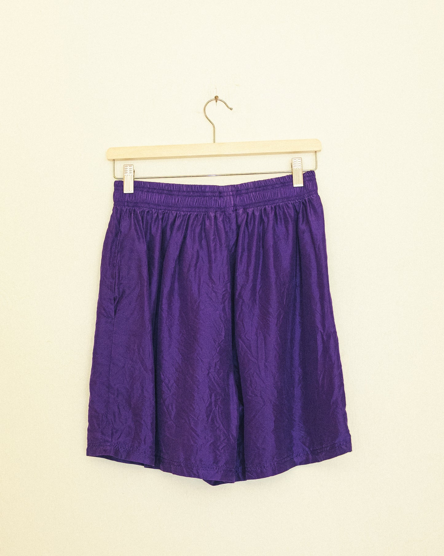 Crinkle Silk Shorts