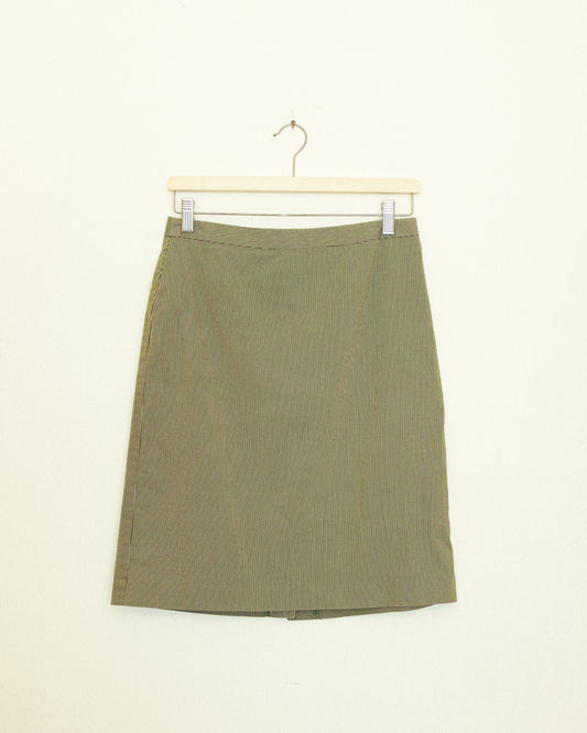 Olive Pin Stripe Skirt