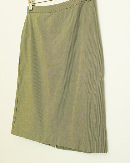 Olive Pin Stripe Skirt