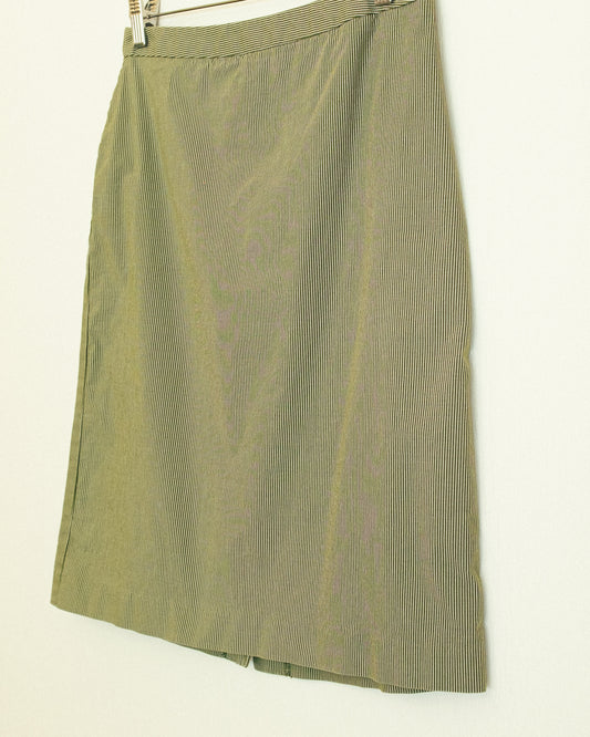 Olive Pin Stripe Skirt