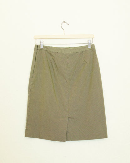 Olive Pin Stripe Skirt