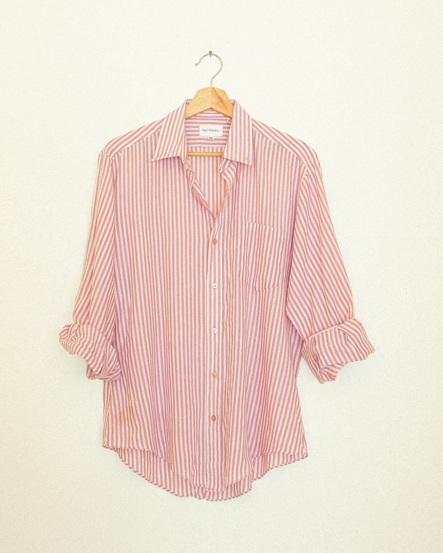 Boyfriend Button Up - Washed Red