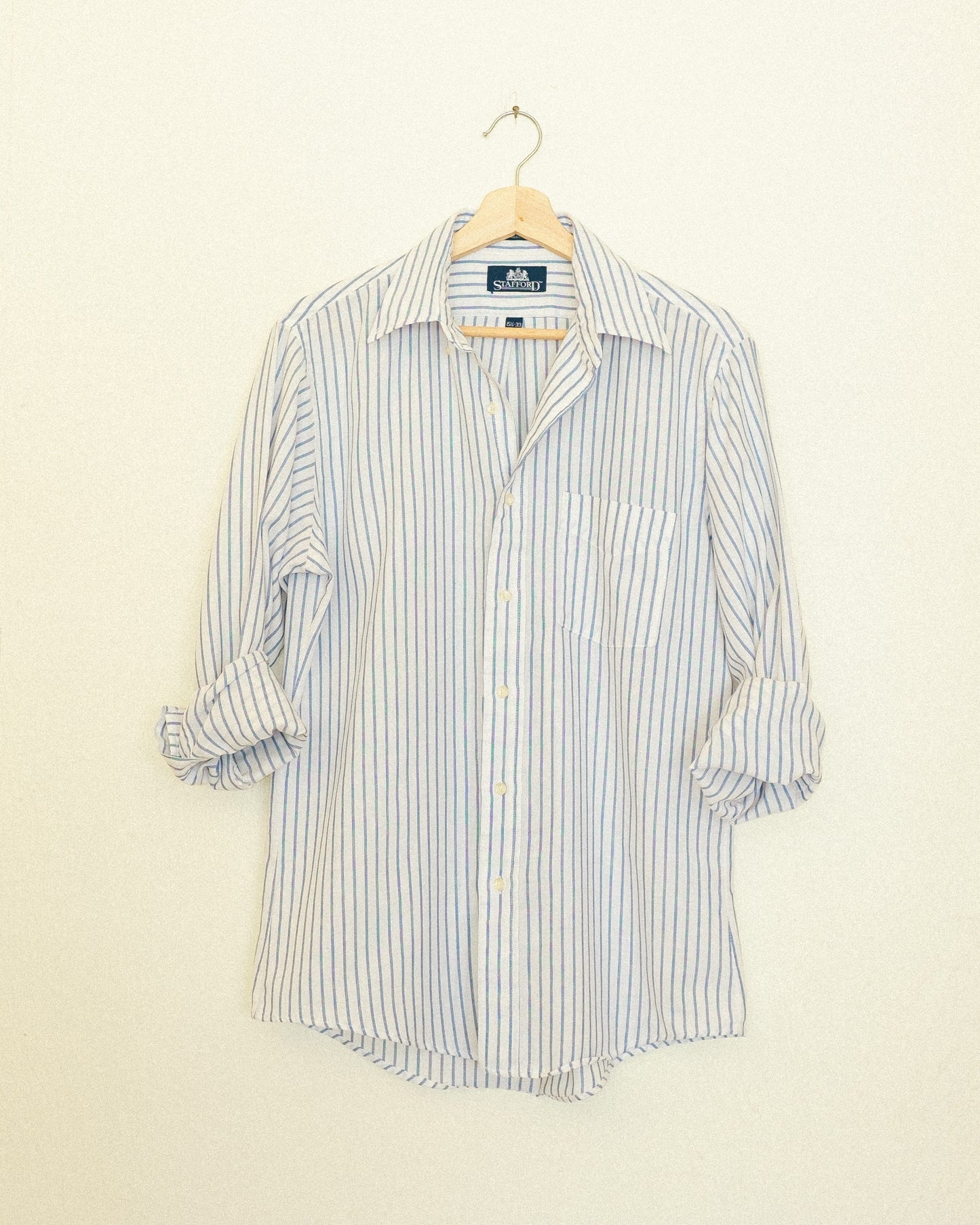 Boyfriend Button Up - Blue Stripe