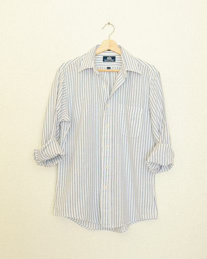 Boyfriend Button Up - Blue Stripe