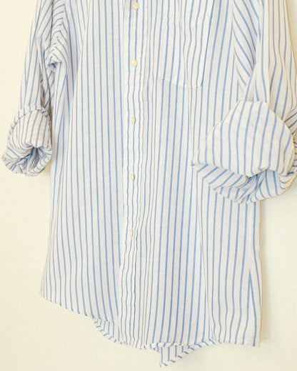 Boyfriend Button Up - Blue Stripe
