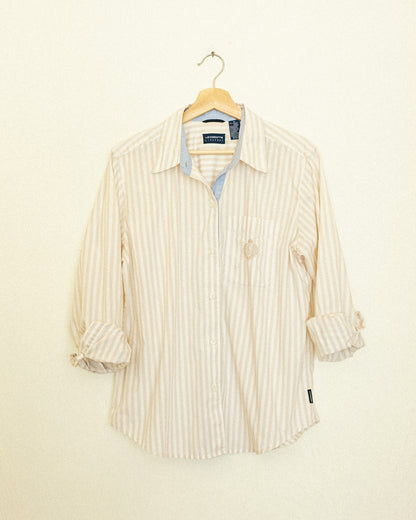 Liz Button Up - Neutral Stripe