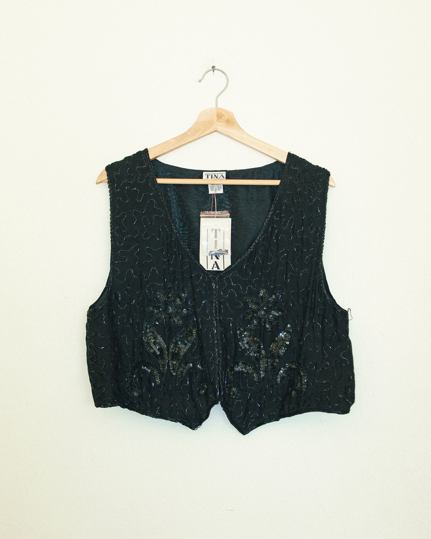 Silk Sequin Vest