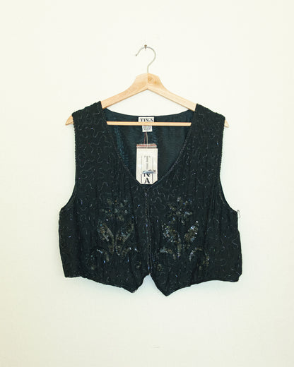 Silk Sequin Vest