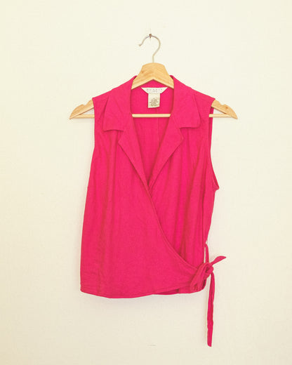 Linen Wrap Top
