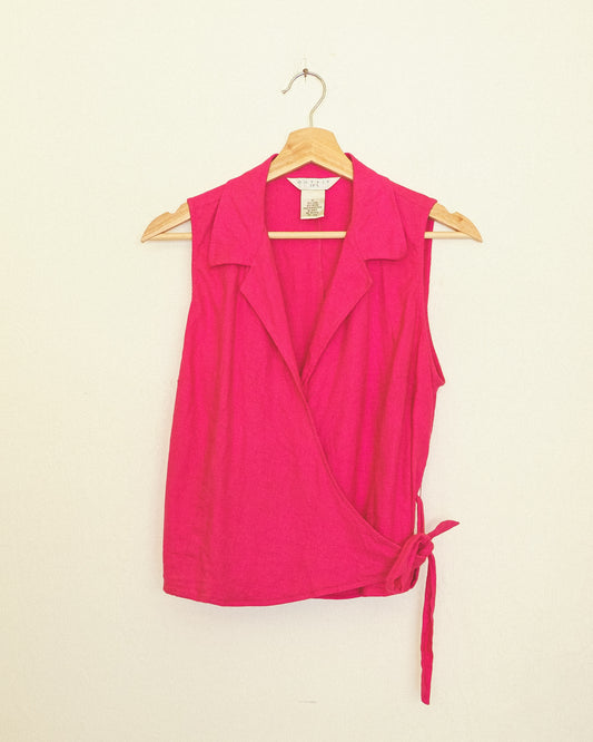 Linen Wrap Top