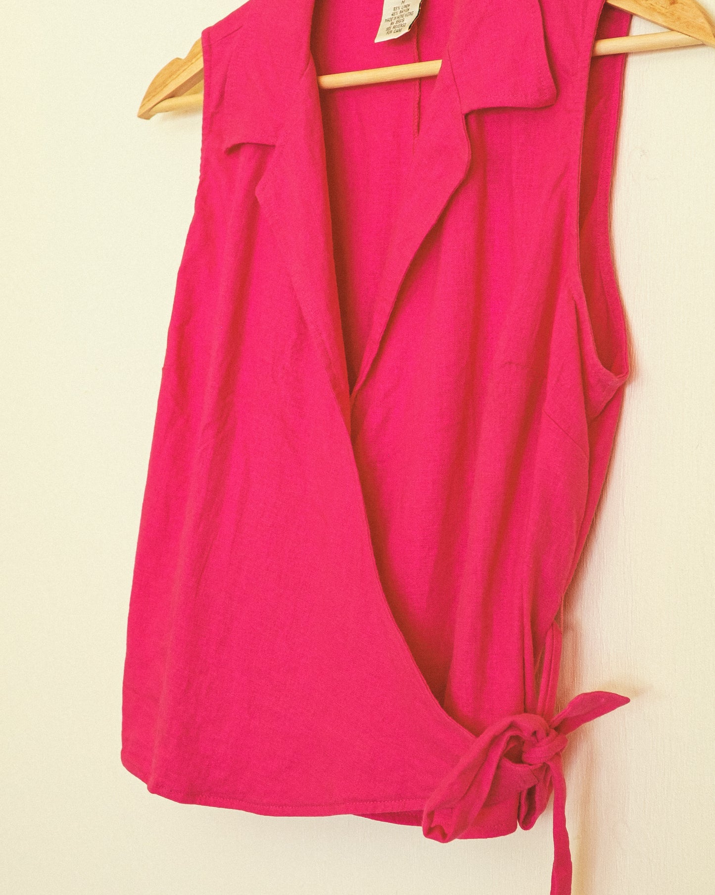 Linen Wrap Top