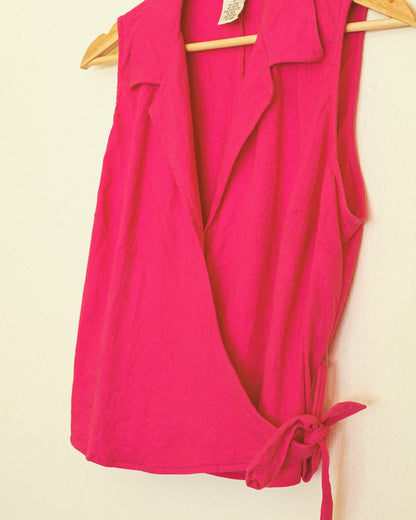 Linen Wrap Top