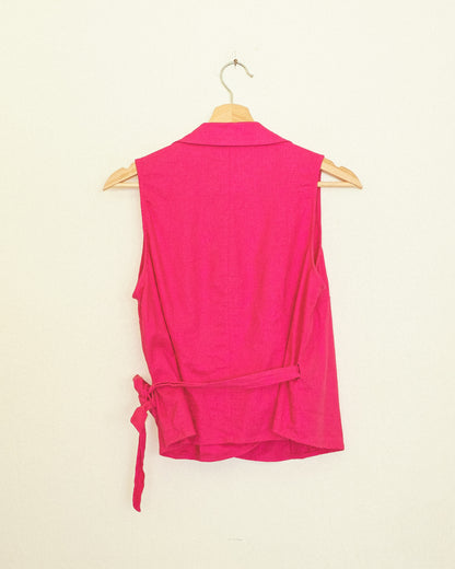 Linen Wrap Top