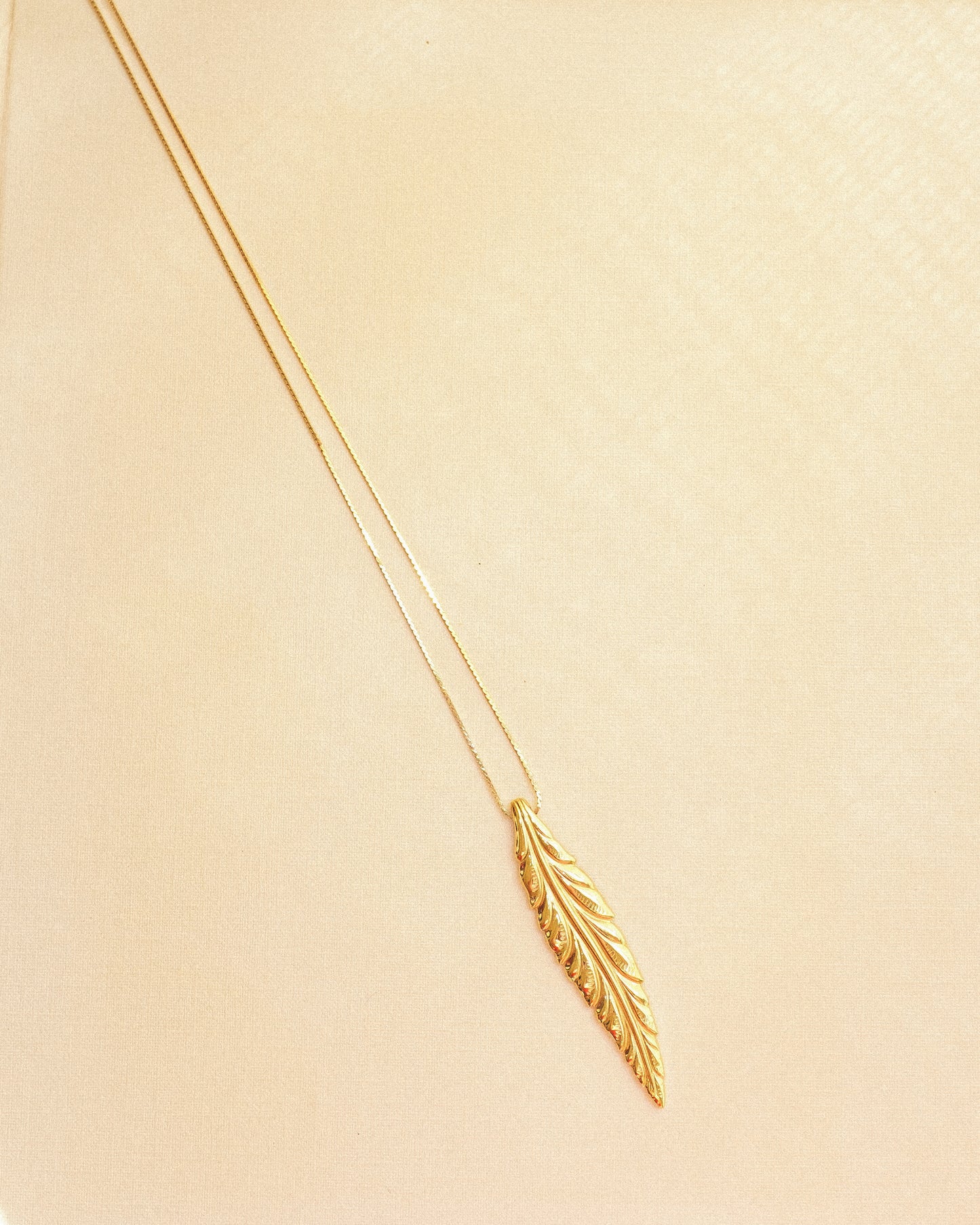 Monet Gold Feather Necklace