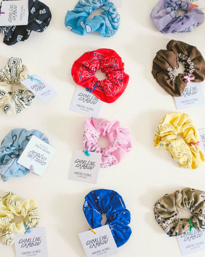 Vintage Bandana Scrunchie