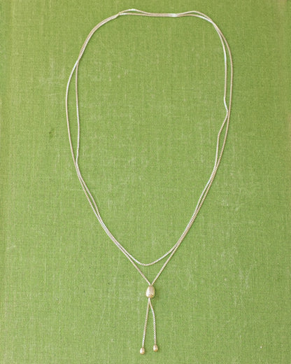 Infinity Bolo Necklace - Silver