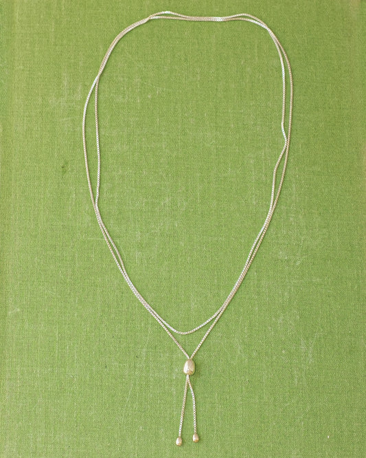 Infinity Bolo Necklace - Silver