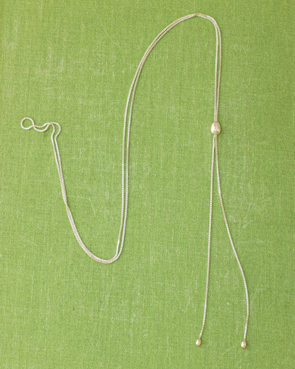 Infinity Bolo Necklace - Silver